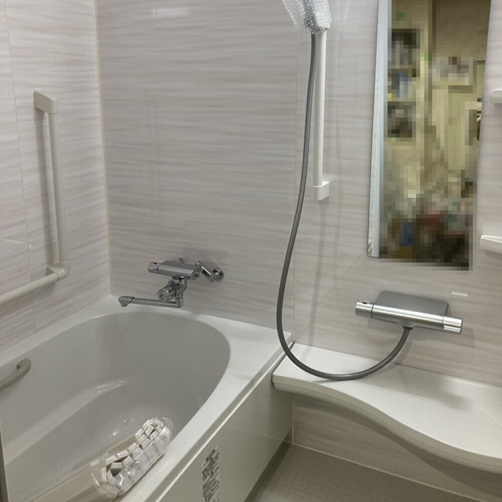 手摺設置で負担軽減 お風呂交換工事