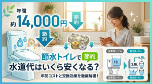 節水トイレに交換すると水道代はいくら変わる？