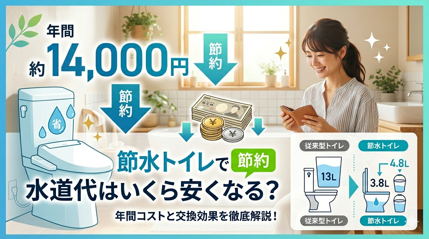 節水トイレに交換すると水道代はいくら変わる？