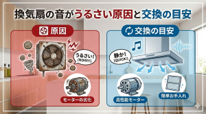 換気扇の音がうるさい原因と交換の目安