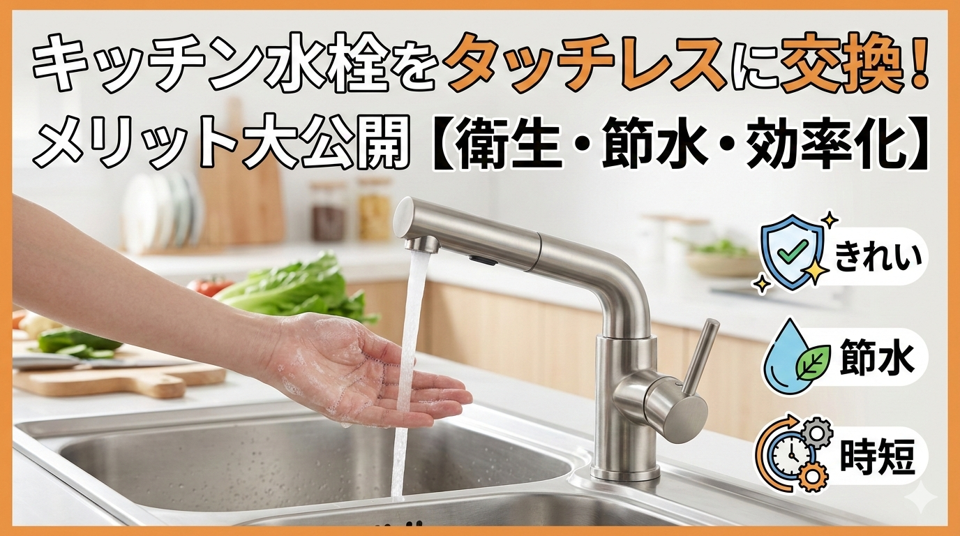 キッチン水栓をタッチレスに交換するメリットとは？