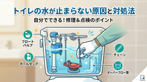 トイレの水が止まらない原因と対処法