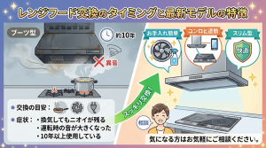 レンジフード交換のタイミングと最新モデルの特徴