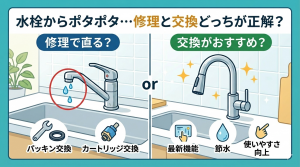 水栓からポタポタ…修理と交換どっちが正解？