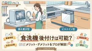 食洗機後付けは可能？メリット・デメリットを解説