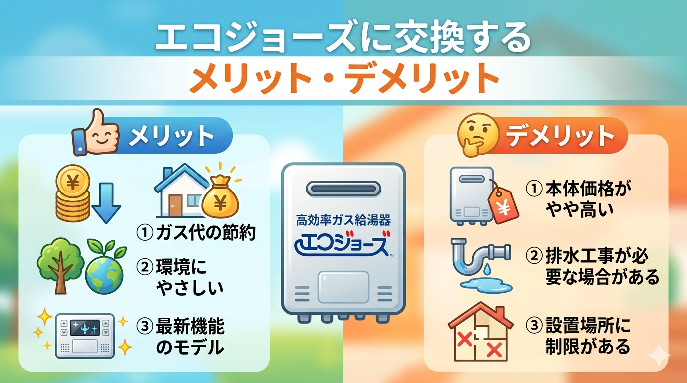 エコジョーズに交換するメリット・デメリット