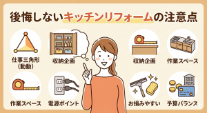キッチンリフォームで後悔しないための注意点