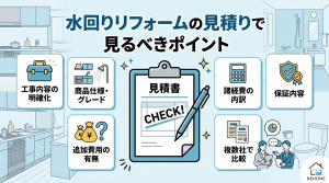 水回りリフォームの見積りで見るべきポイント