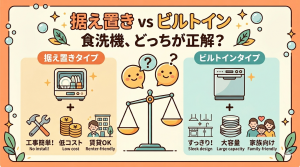 据え置き食洗機とビルトインどっちがおすすめ？
