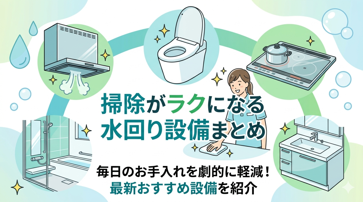掃除がラクになる水回り設備まとめ