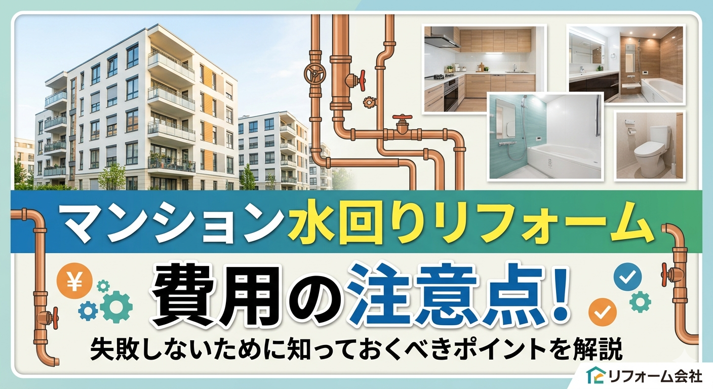 マンションの水回りリフォーム費用の注意点