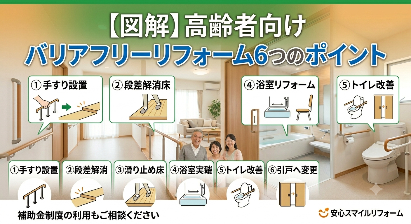 高齢者向けバリアフリーリフォームのポイント