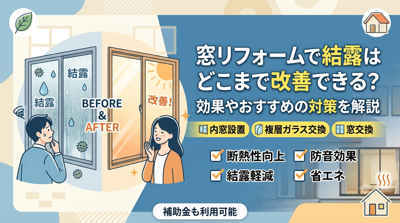 窓リフォームで結露はどこまで改善できる？効果やおすすめの対策を解説