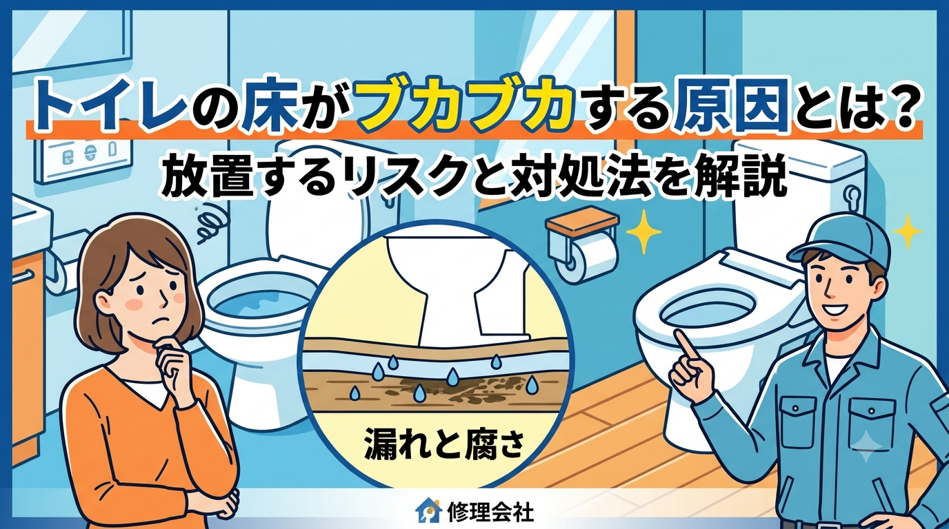 トイレの床がブカブカする原因とは？放置するリスクと対処法を解説