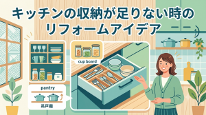 キッチンの収納が足りない時のリフォームアイデア