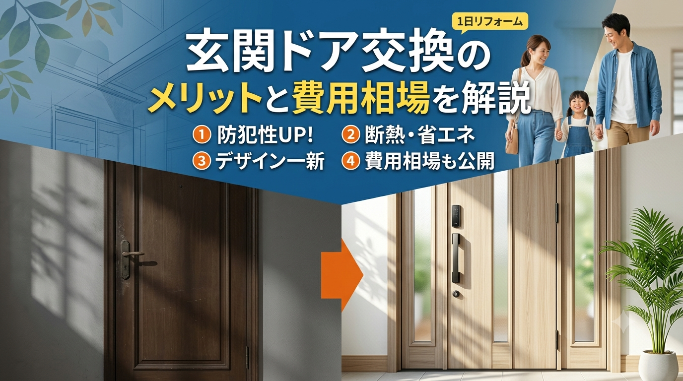 玄関ドア交換のメリットと費用相場を解説