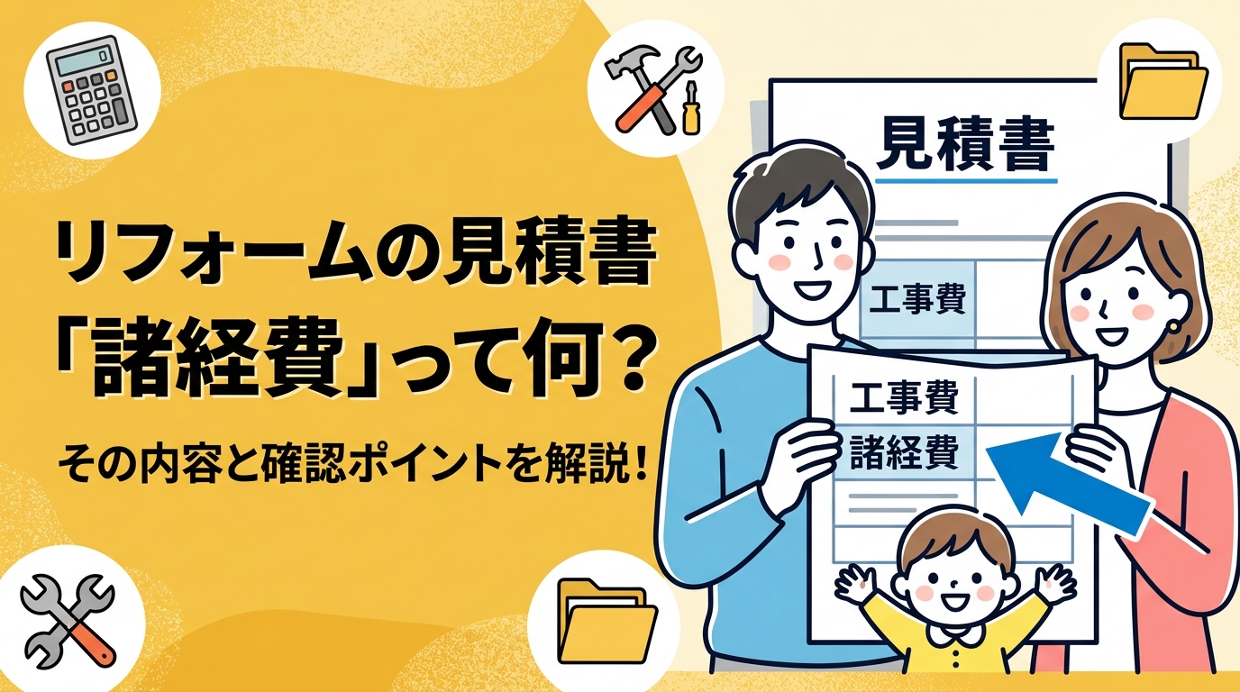 見積書の「諸経費」とは何？リフォームでかかる費用の内容を解説