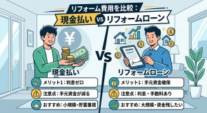 リフォーム費用は現金払いとローンどちらがおすすめ？メリット・デメリットを比較